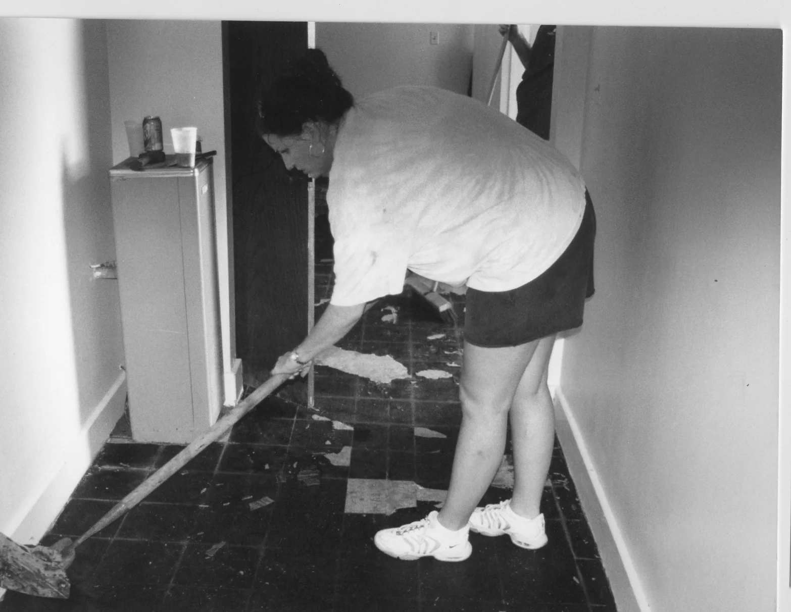 Cleaning Davis FW Baptist post Isabell