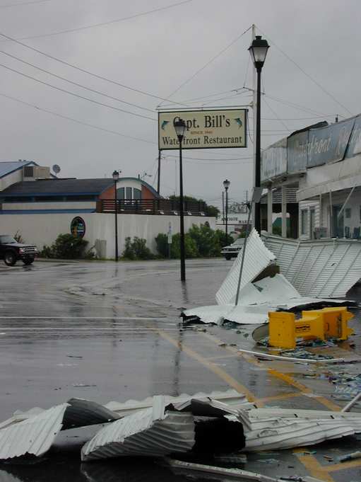 MHC., September 9, 1999 -- Hurricane winds devastate local businesses and houses. FEMA News Photo Photo by FEMA News Photo - Sep 08, 1999 - Location: MHC