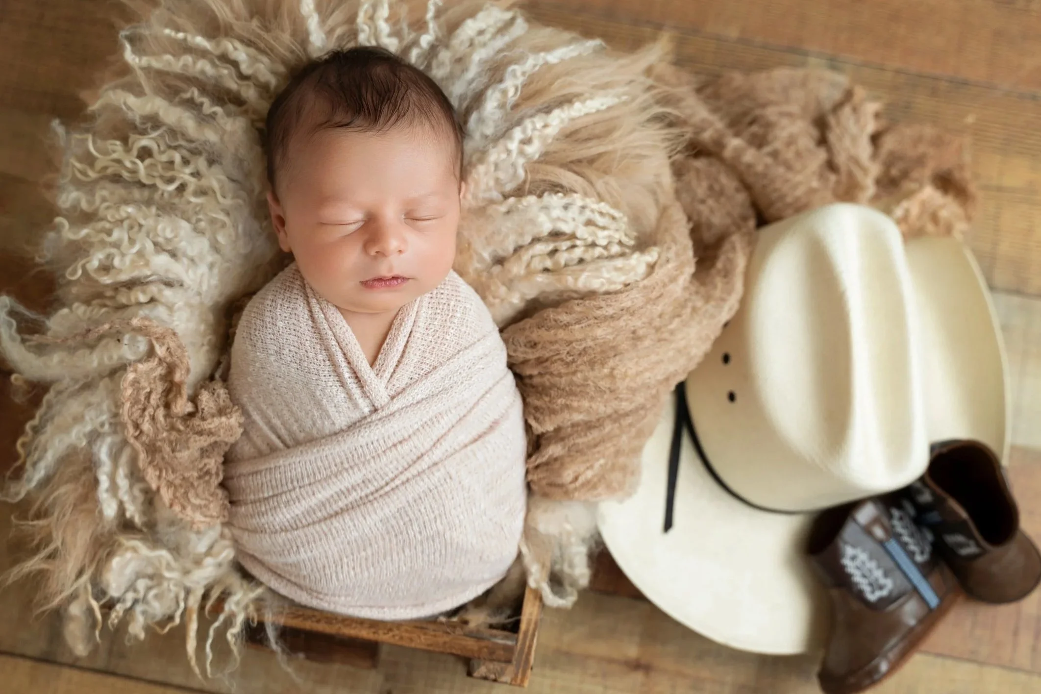 Archer’s Newborn Photos with Texas Tech &amp; Cowboy Details