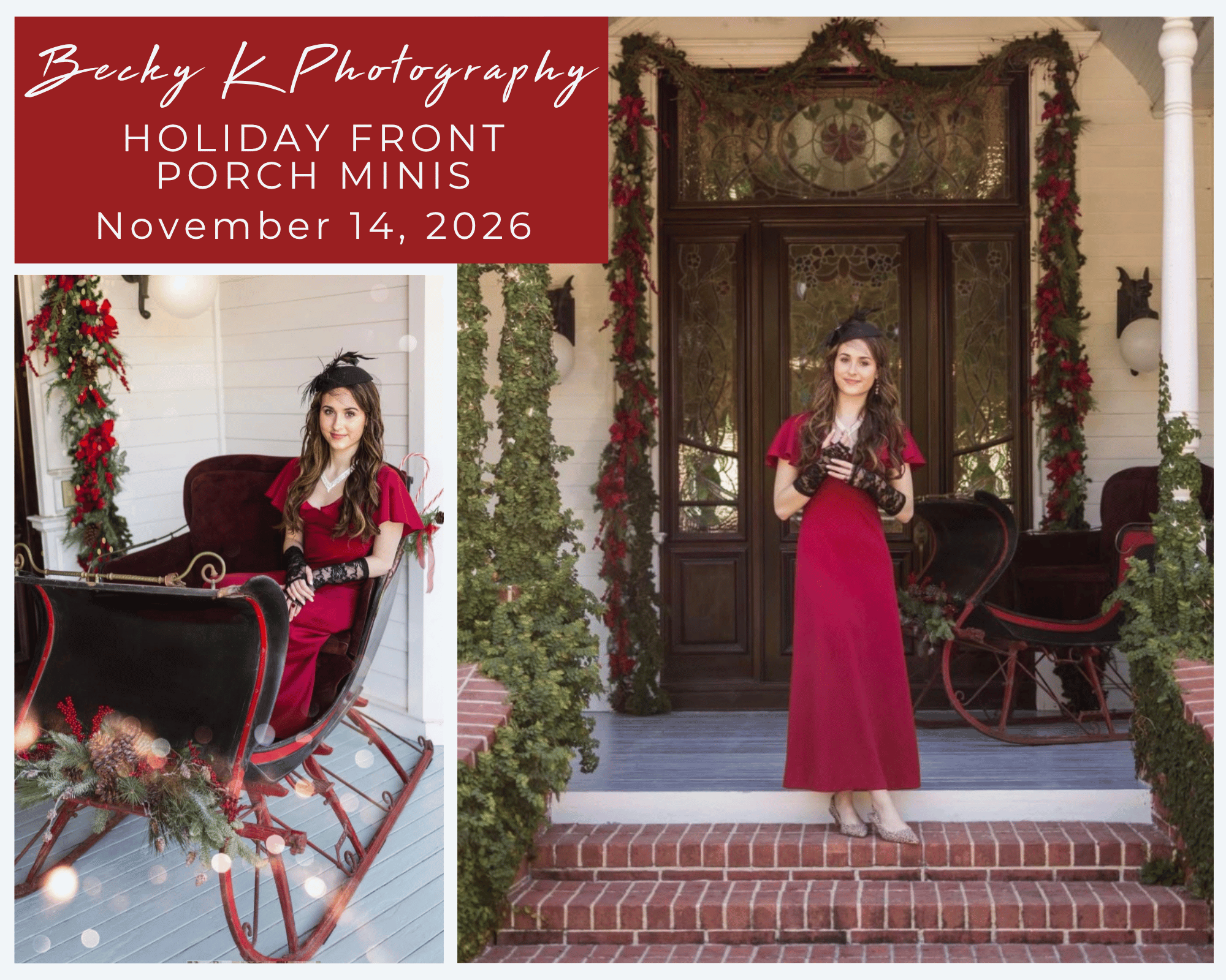 Holiday Front Porch Minis at The Good Vibe Farm with Becky K Photography