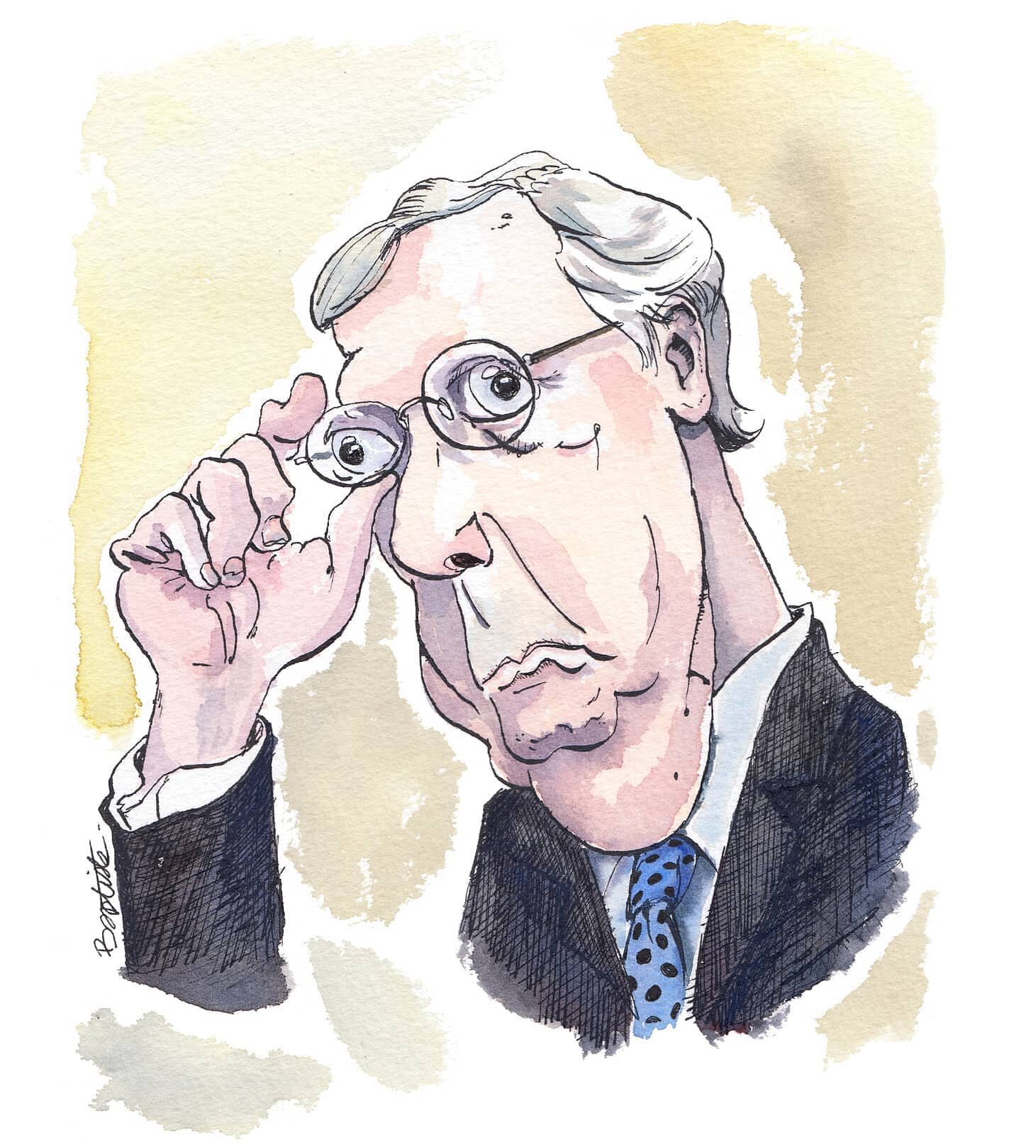 Un s&eacute;nateur am&eacute;ricain hautement caricaturable (j'ai pas pris beaucoup de risque, j'avoue).

🇺🇸 An American senator easy to caricature.

#illustration #caricature #watercolorpainting #turtle #watercolor #drawingoftheday #drawing #art #