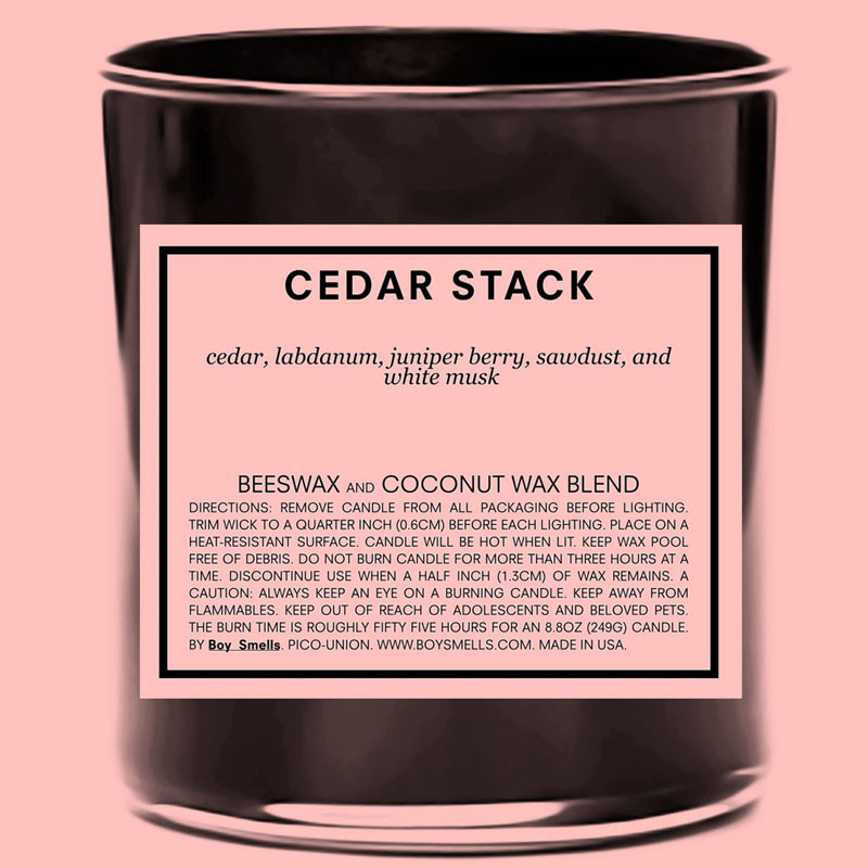 Boy Smells Cedar Stack Candle