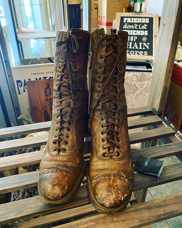 In All The Packing... We Overlooked The Old Girls! #SteviesOnHay #1900 #boots #vintage #faylifenc #lovethislife