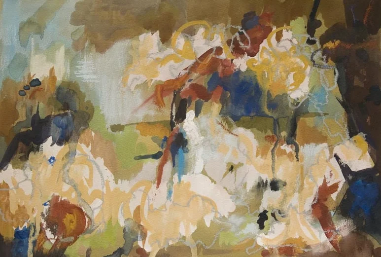 Landscape with Ruben's Palette, Mixed Media - 20" X 15"