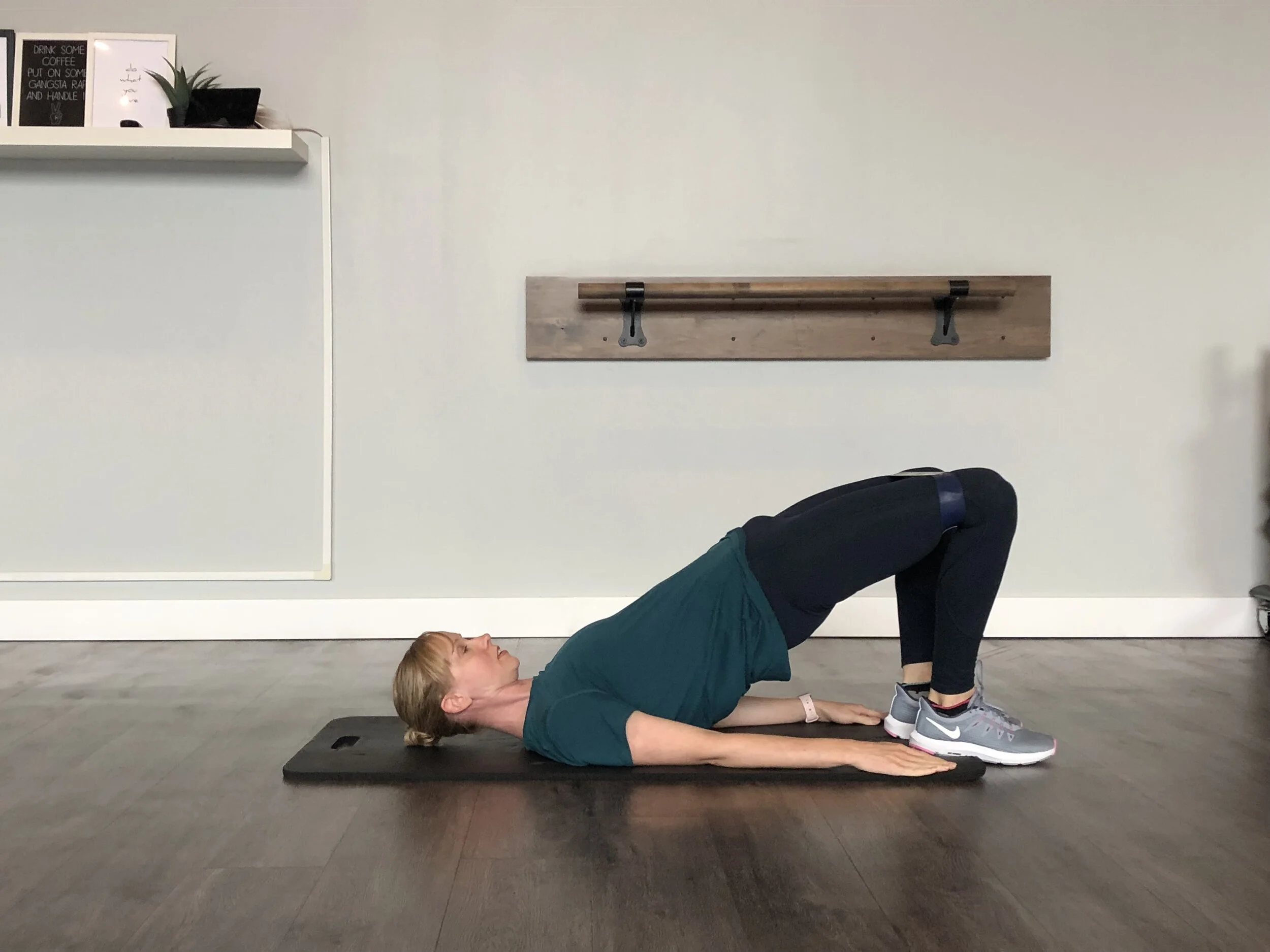 Banded Elevated Glute Bridge , Banded Glute Bridge Video Exercise Guide ...