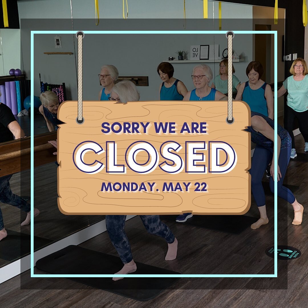 A friendly reminder that we are CLOSED this Monday, May 22 for Victoria Day. 

We are OPEN on Saturday and Sunday. Book a class and keep moving 🏃🏼&zwj;♀️with us!