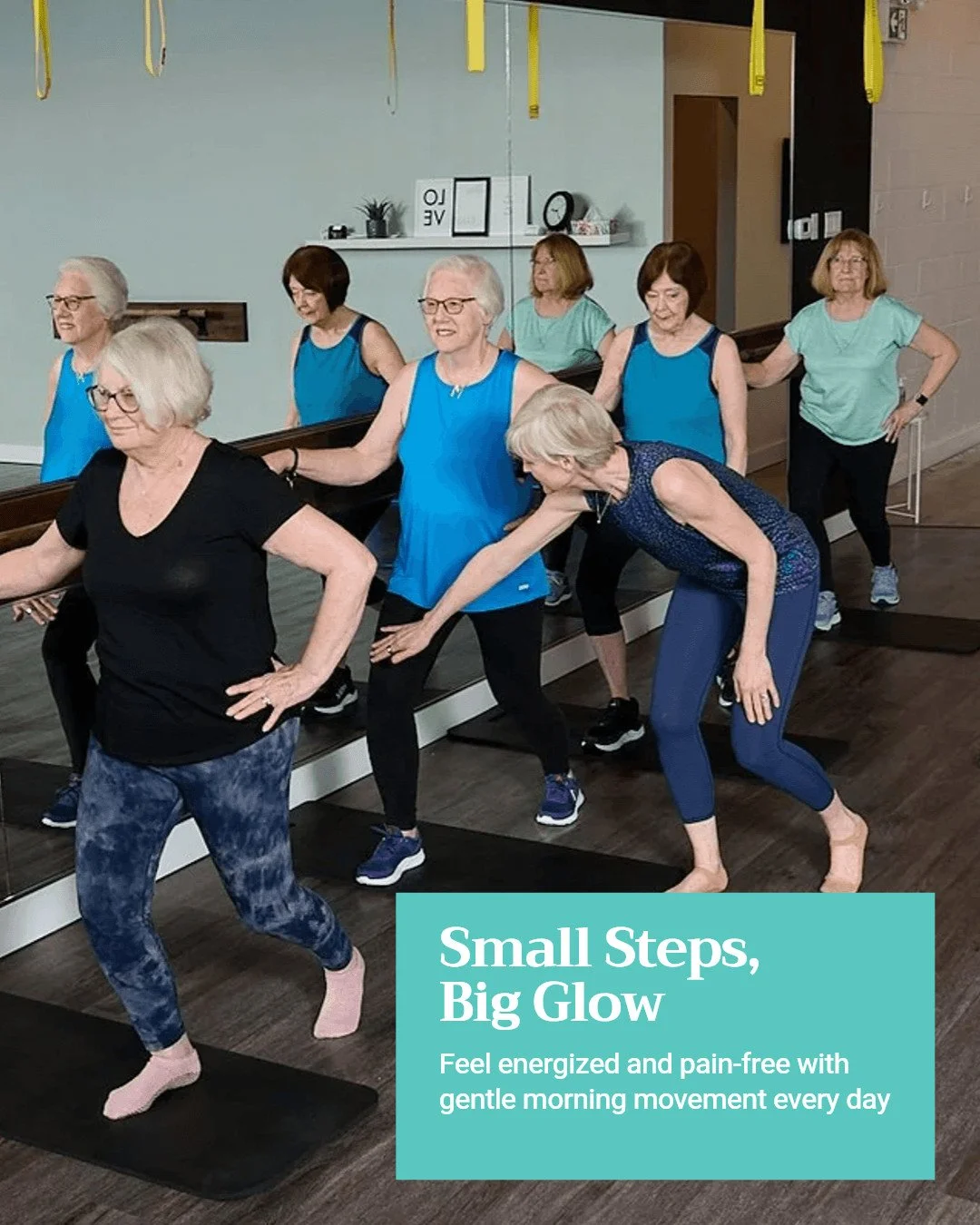 One of our amazing members, Linda, started with us last year feeling stiff and low on energy. Now, after gentle morning movement, she glows with vitality and moves pain-free every day! It's incredible to see how small, mindful steps can lead to big c