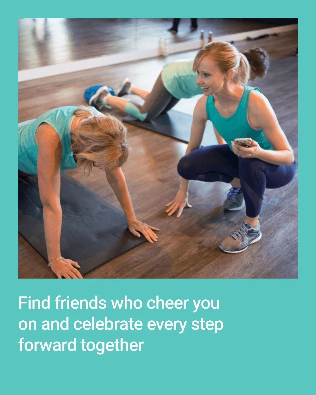 Motivation is easier when you're not alone! Surround yourself with friends who cheer you on, share your wins, and keep you going at your own pace. A supportive community isn't just about workouts&mdash;it's about connection, encouragement, and celebr