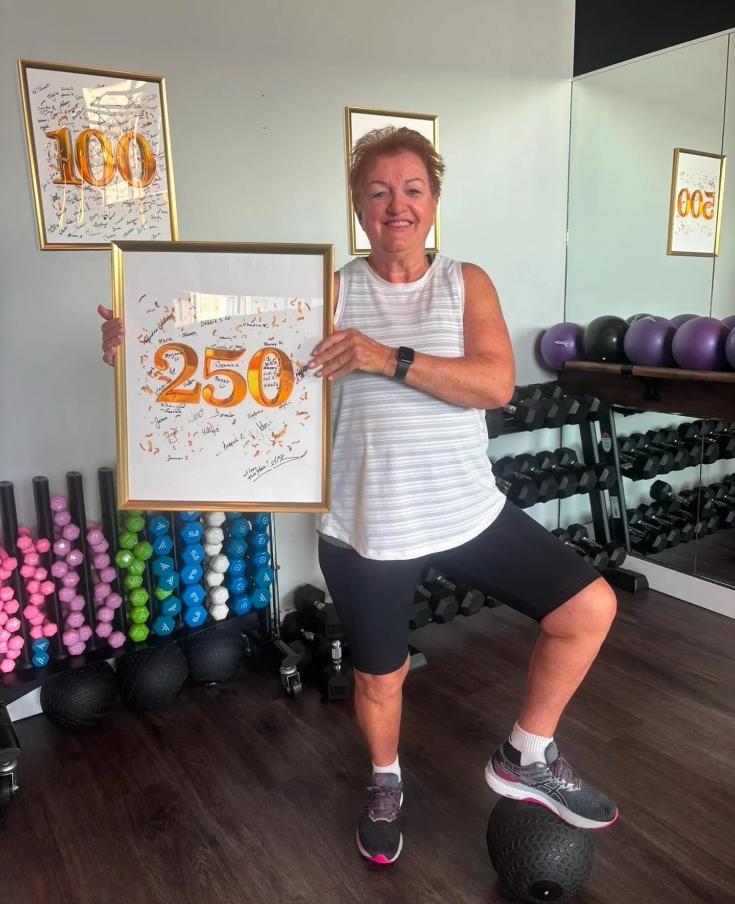 🤩 BIG congratulations to Becky for hitting her 250th Fifty 5 Fitness class!

Here is what she had to say about her time at the studio:

1) How long have you been a member of FORM/Fifty 5 Fitness? 
Since Day 1&nbsp;🥹❤️

2) What are your favourite cl