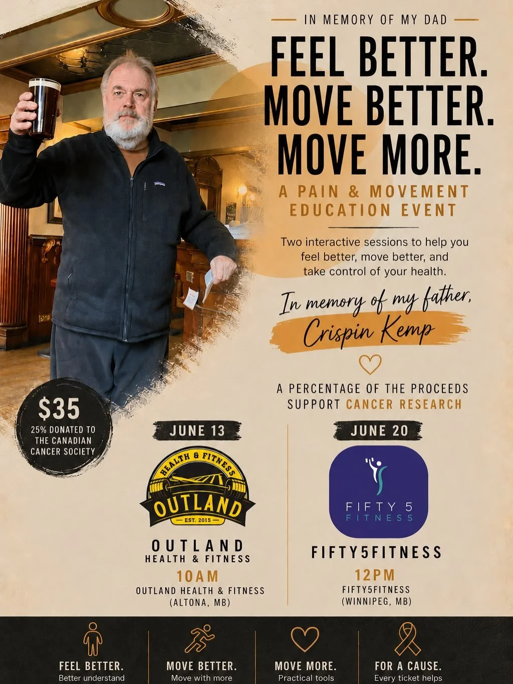 We are very happy 💙 to be hosting this event at Fifty 5 Fitness(Saturday, June 20th at 12:00pm), and to have @the_movement_nomad out to speak once again at our studio!

Scan the QR code to purchase your ticket! 25% of the proceeds are going to the C