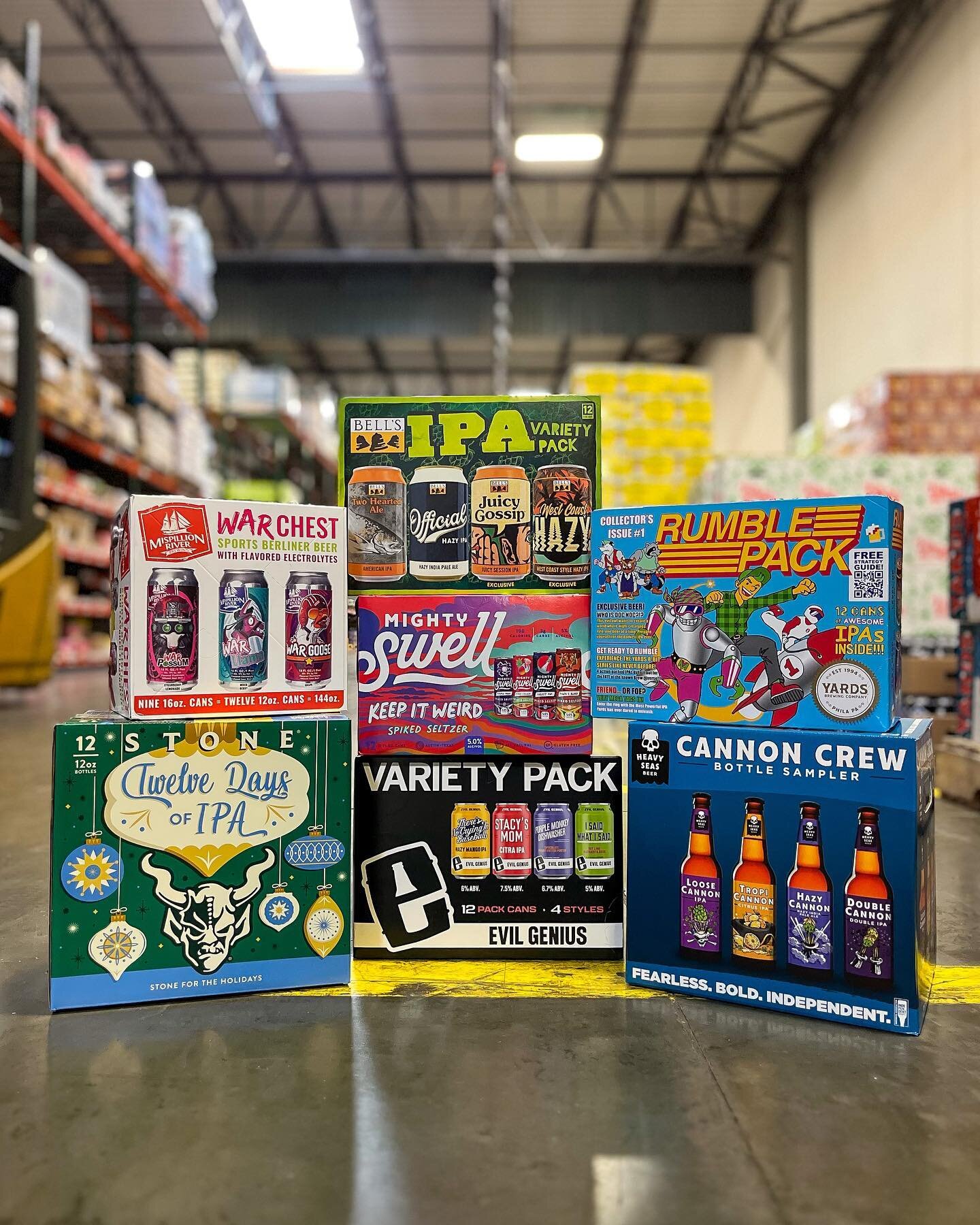 Don&rsquo;t know what to bring for Thanksgiving? Having a variety is always good!

#buckdistributing #buckbeer #varietypack #stonebrewing #evilgenius #heavyseas #mispillionriverbrewing #mightyswell #bellsbrewery #yardsbrewery #holidaydrinks #mdcraftb