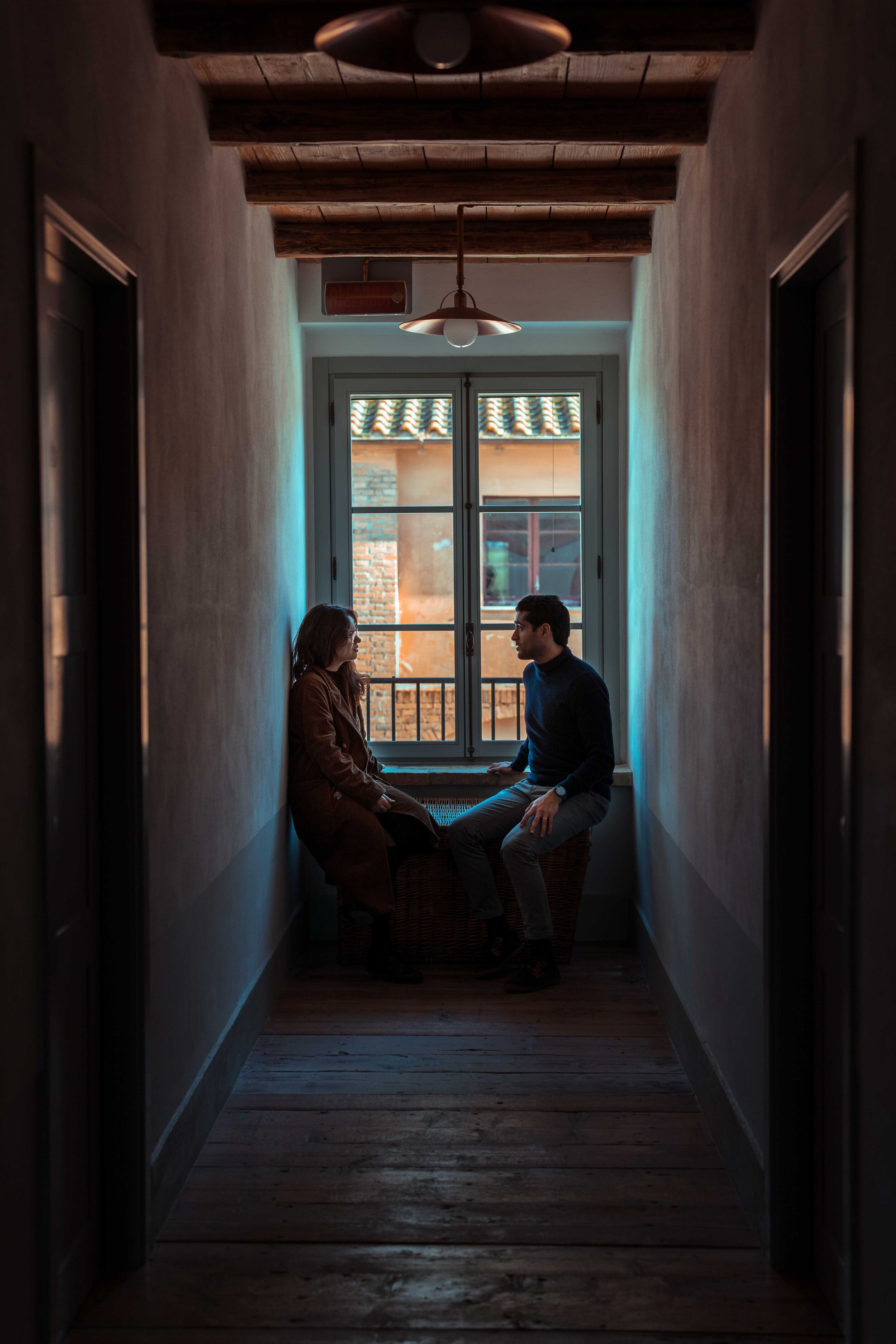 Maria Giulia Costanzo and Sidar Sahin try to break the tension playing and joking with one another.