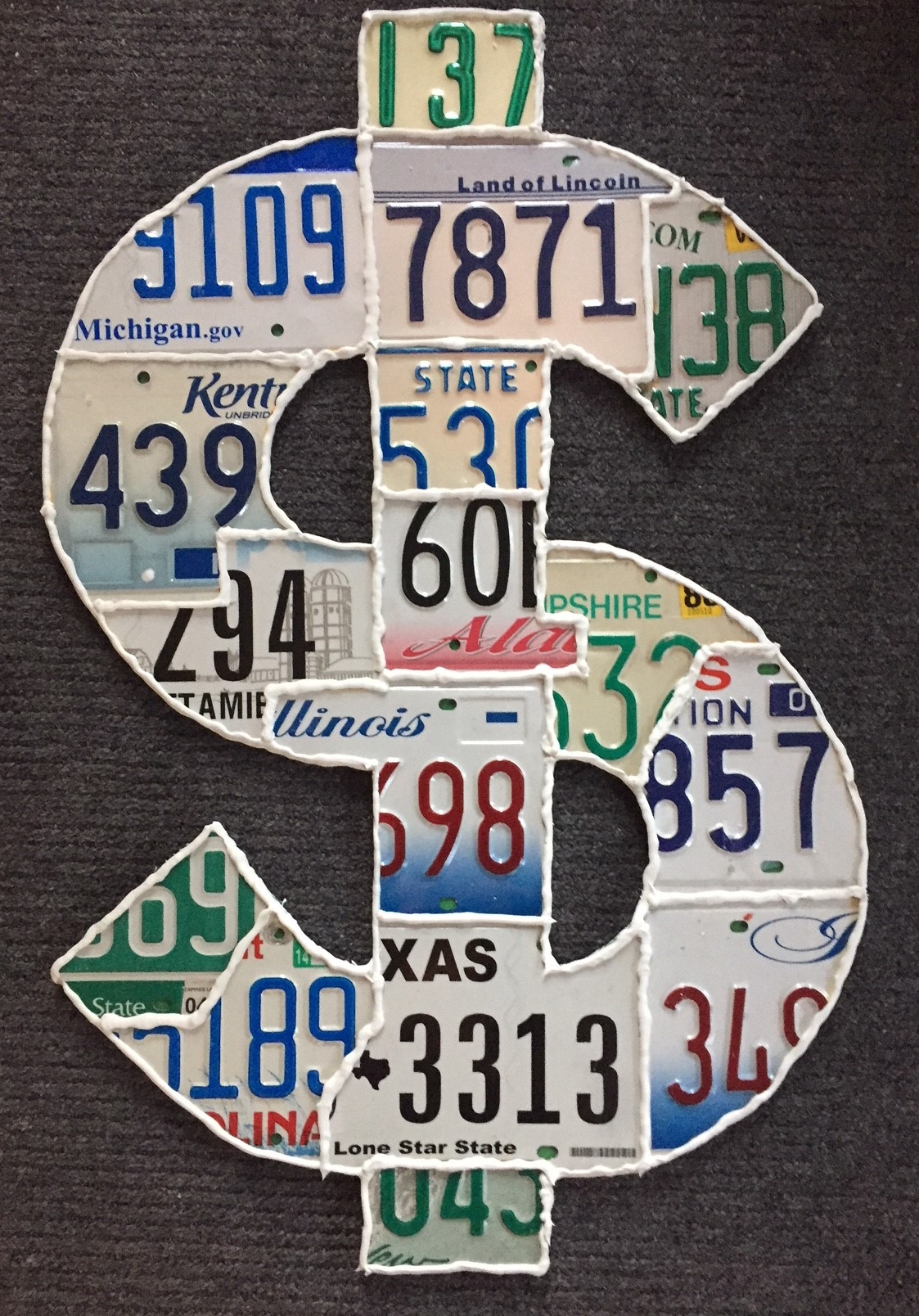 FINANCIAL ENGINEERING VII, 2017 19 in x 30 in Dollar Sign