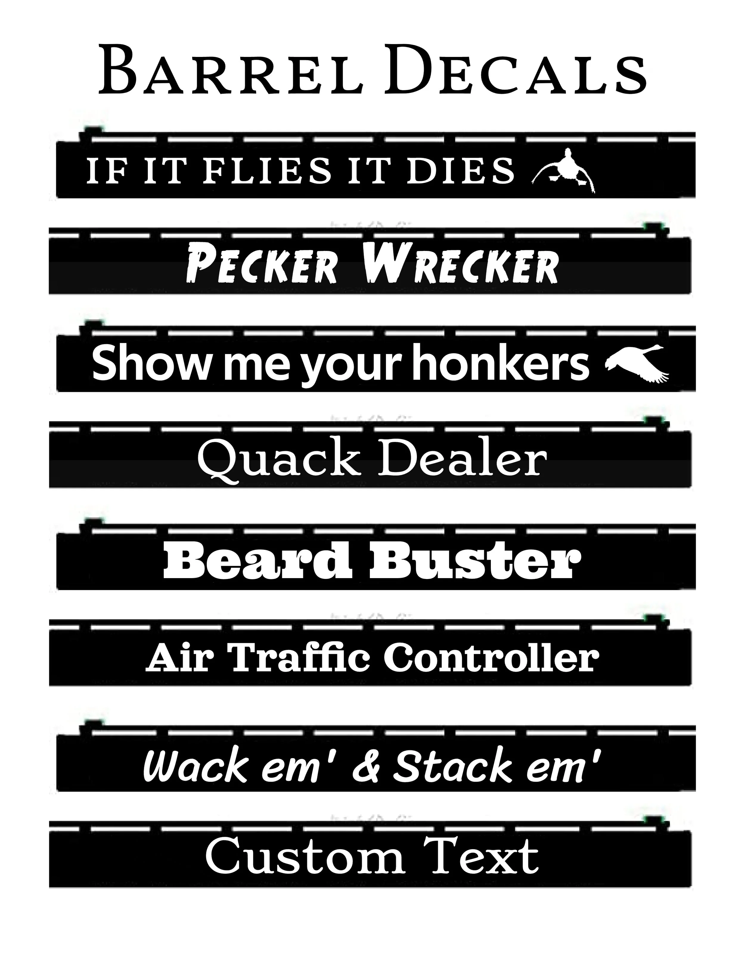 Gun Barrel Decals — River Hill Outdoors