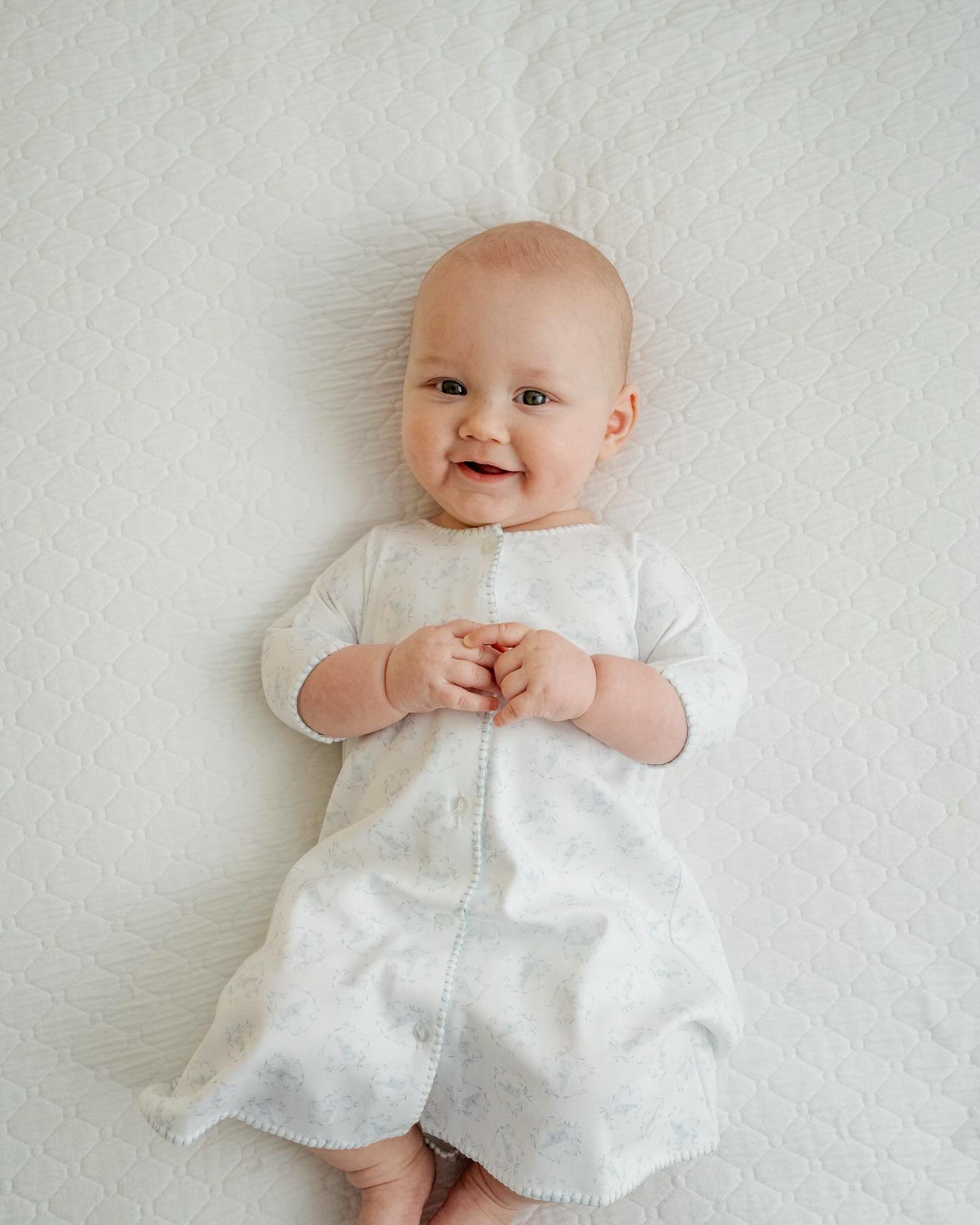 Our model slept on the job but nobody seemed to mind. Precious new pieces for @pixielilybaby.