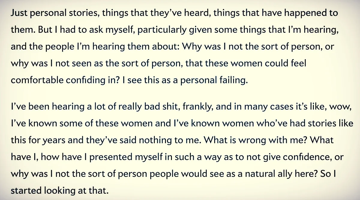Anthony Bourdain on the Me Too movement 