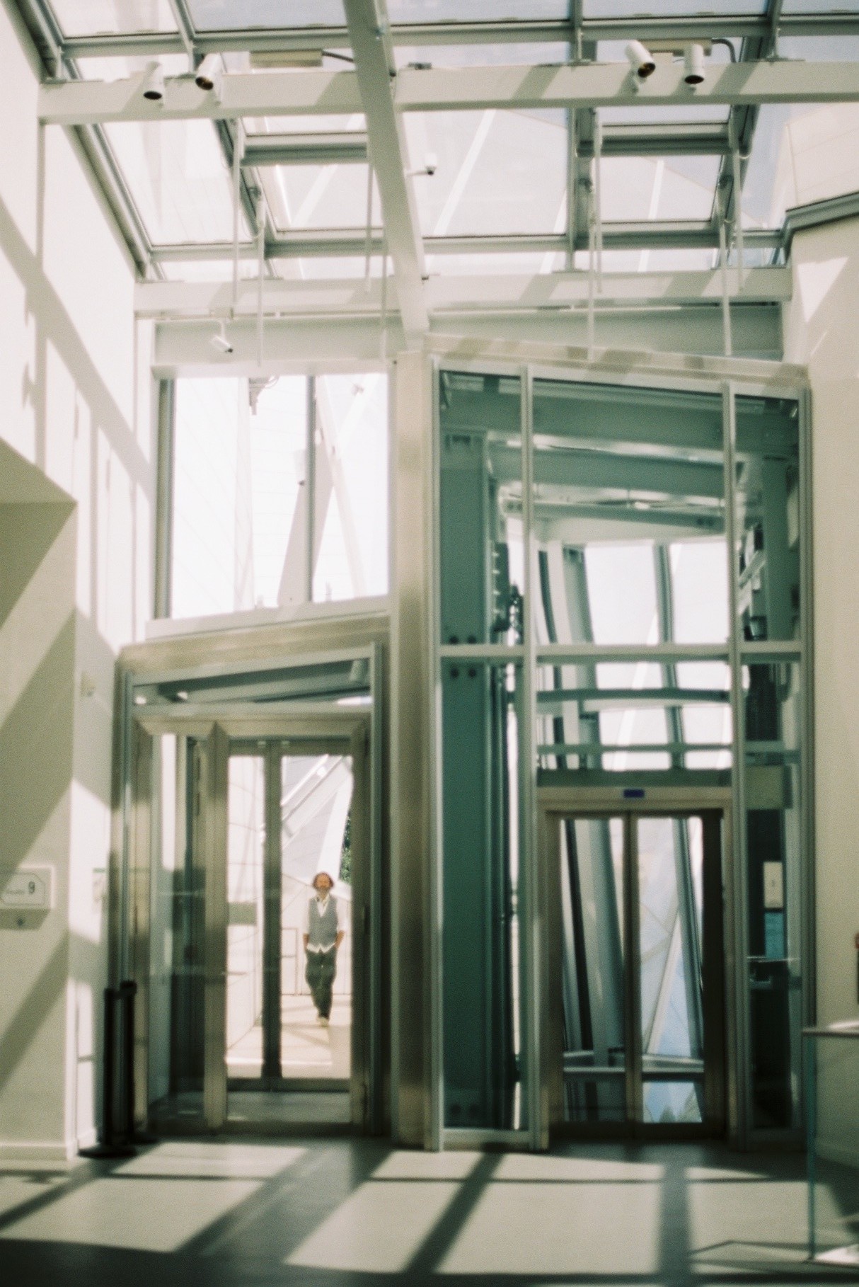 One of the entrances to the rooftop.