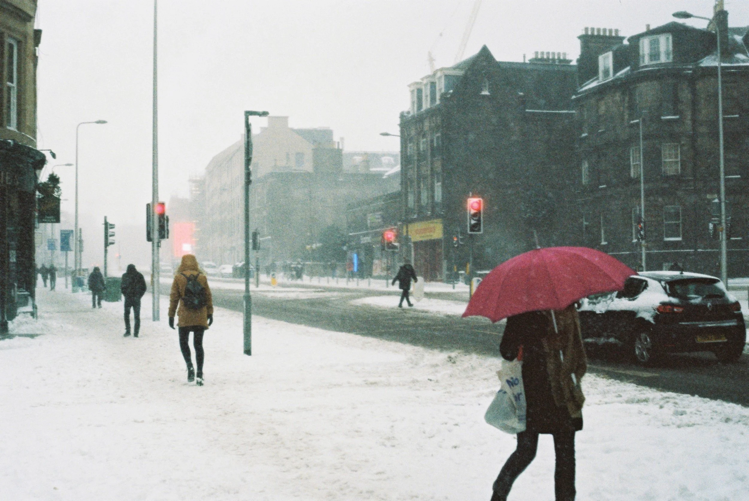 Leith Walk, February 2018 during the Beast from the East cold wave