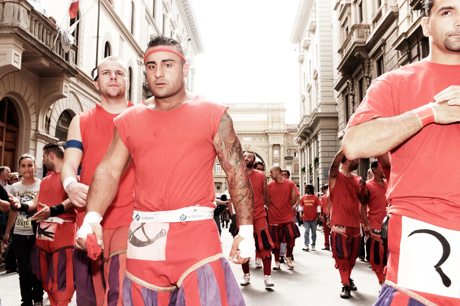 Reportage photography serie about Calcio Storico in Florence Italy