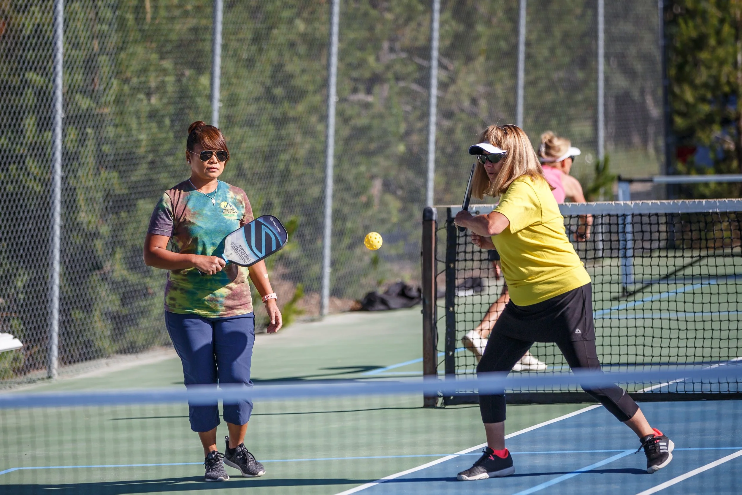 Locals participate in a Valley County Pickleball Club open house. Photos courtesy of Chesea Tuttle
