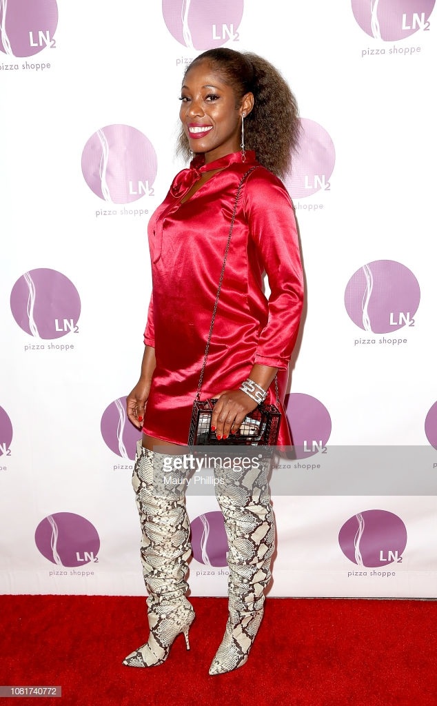 Actress/Producer, Tysha Williams wearing Ngozika Okeke