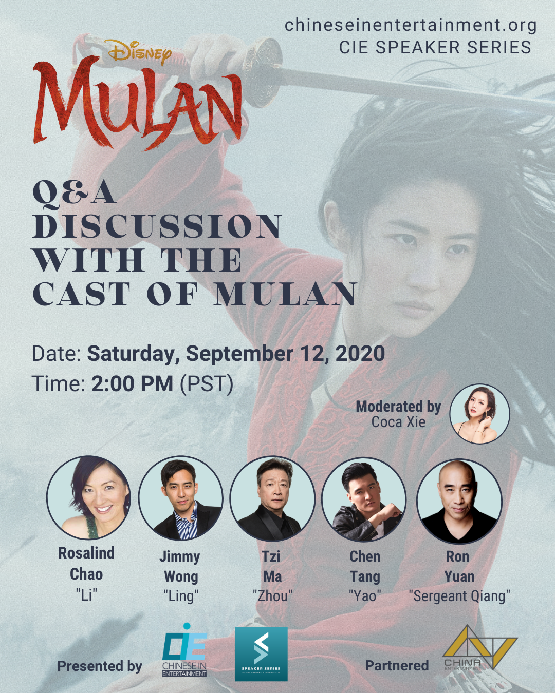 CIE活動 | 《花木蘭》主要演員Q&amp;A