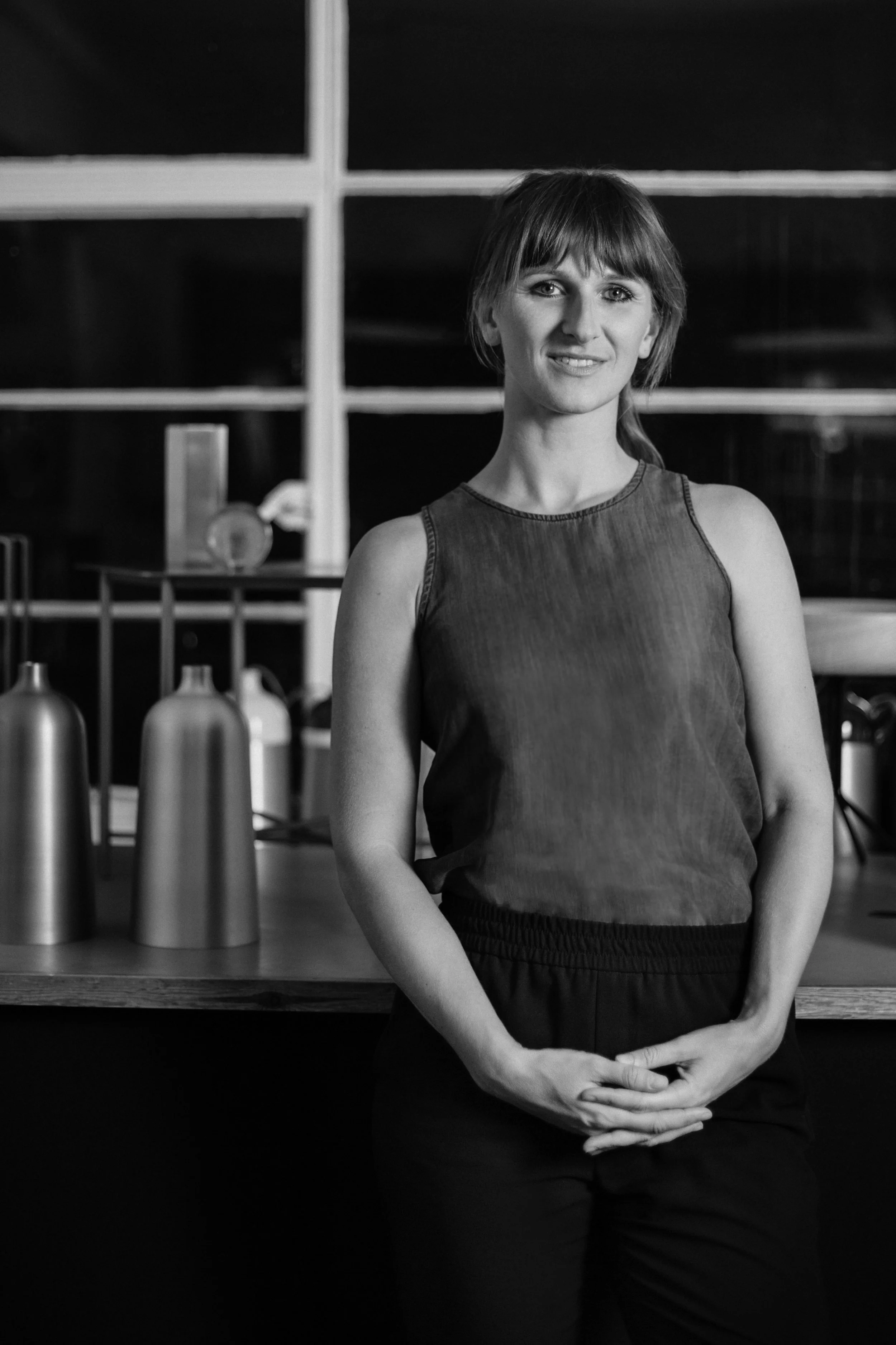 Corinna Warm at the London studio