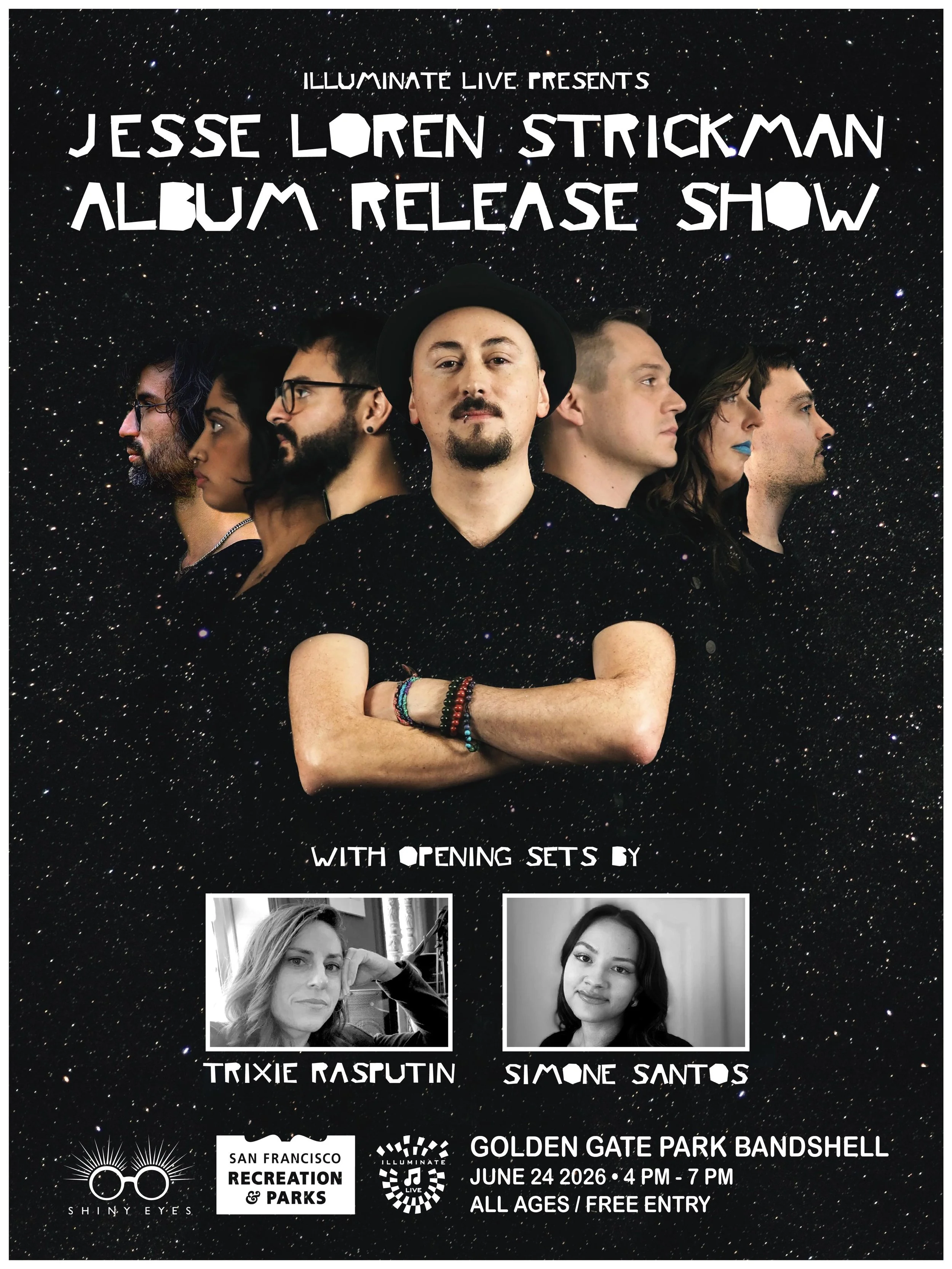 Catch us at the famous Bandshell in Golden Gate Park celebrating my album release on Shiny Eyes Records!! 🥳

We&rsquo;ll have special guest musicians joining us on stage, new albums and merch courtesy of @shiny_eyes_studio, and fantastic opening set