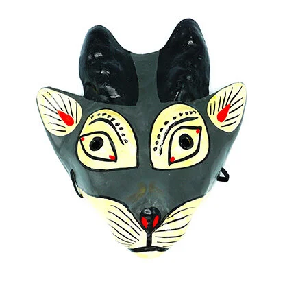 Animal Paper Mache Masks, Grey Deer