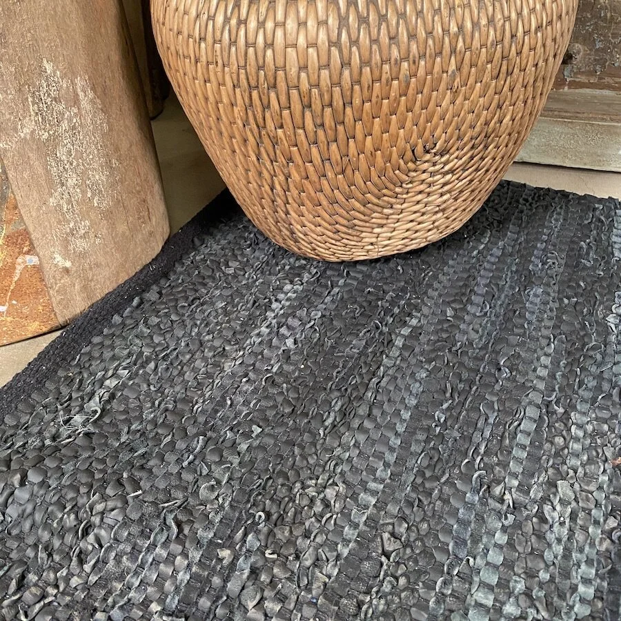 Woven Recycled Rug, Grey / Blue — Cargo Inc