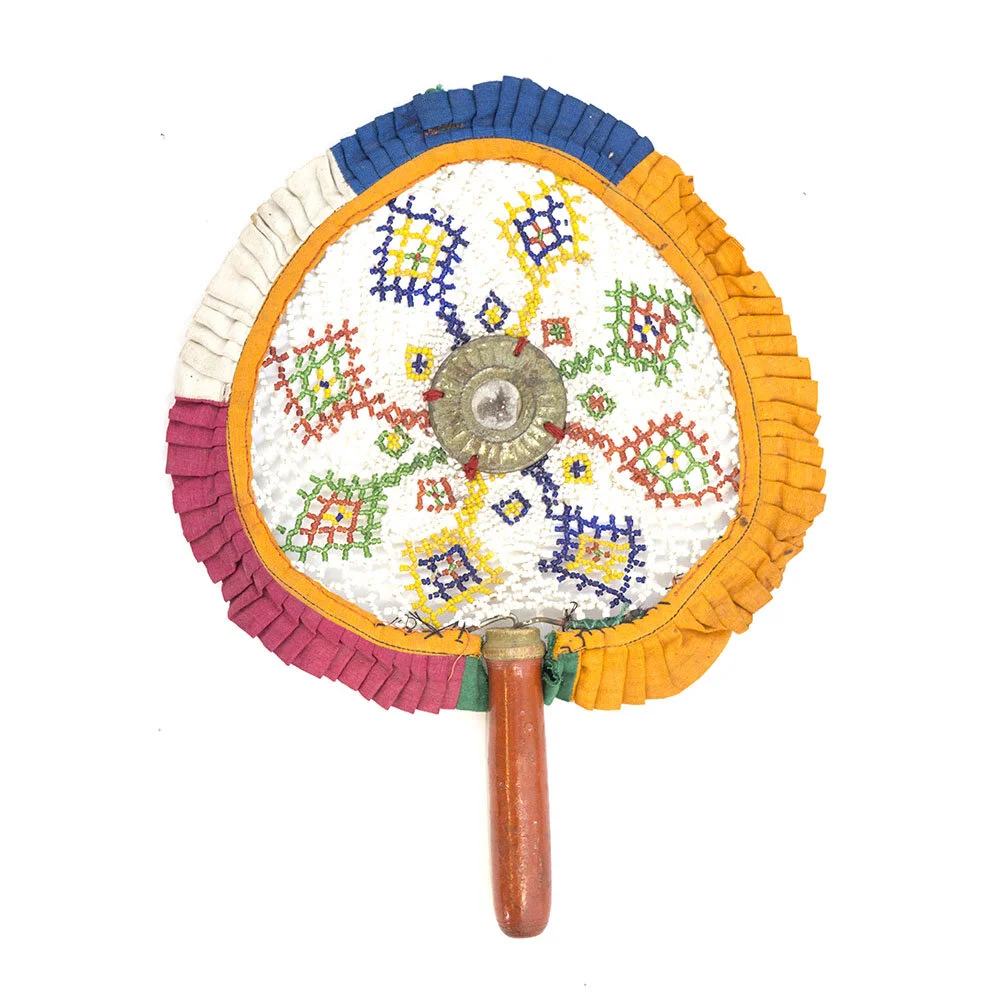 Indian Beaded Hand Fan, 4