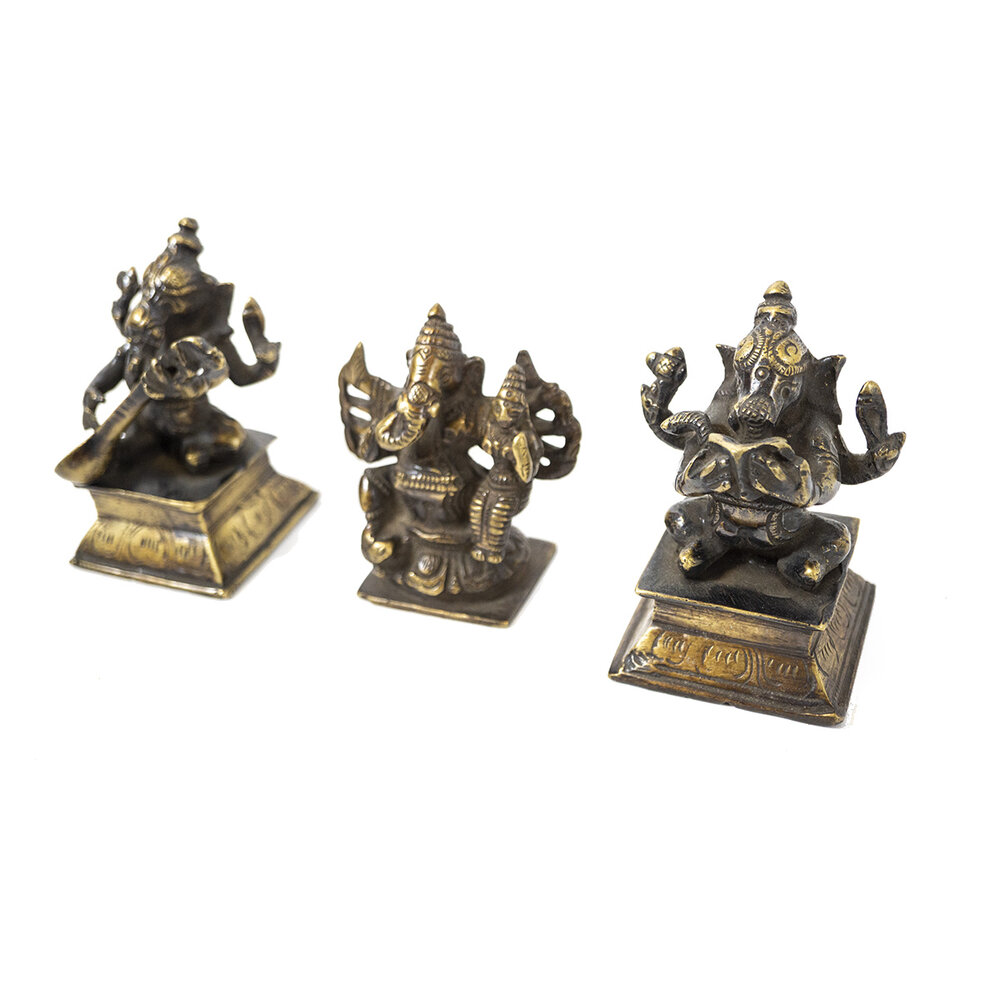 Small Statue Ganesh Brass Statue Altar