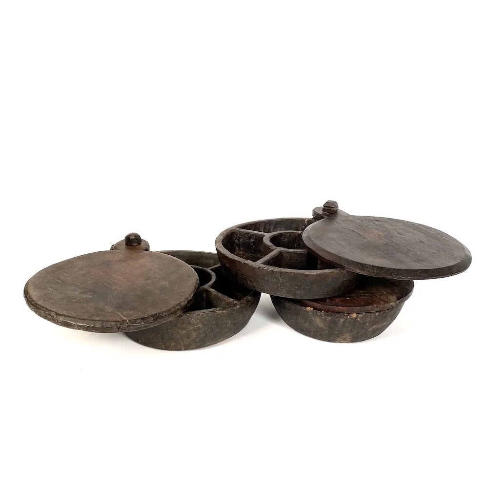 Wooden Spice Boxes with Cover