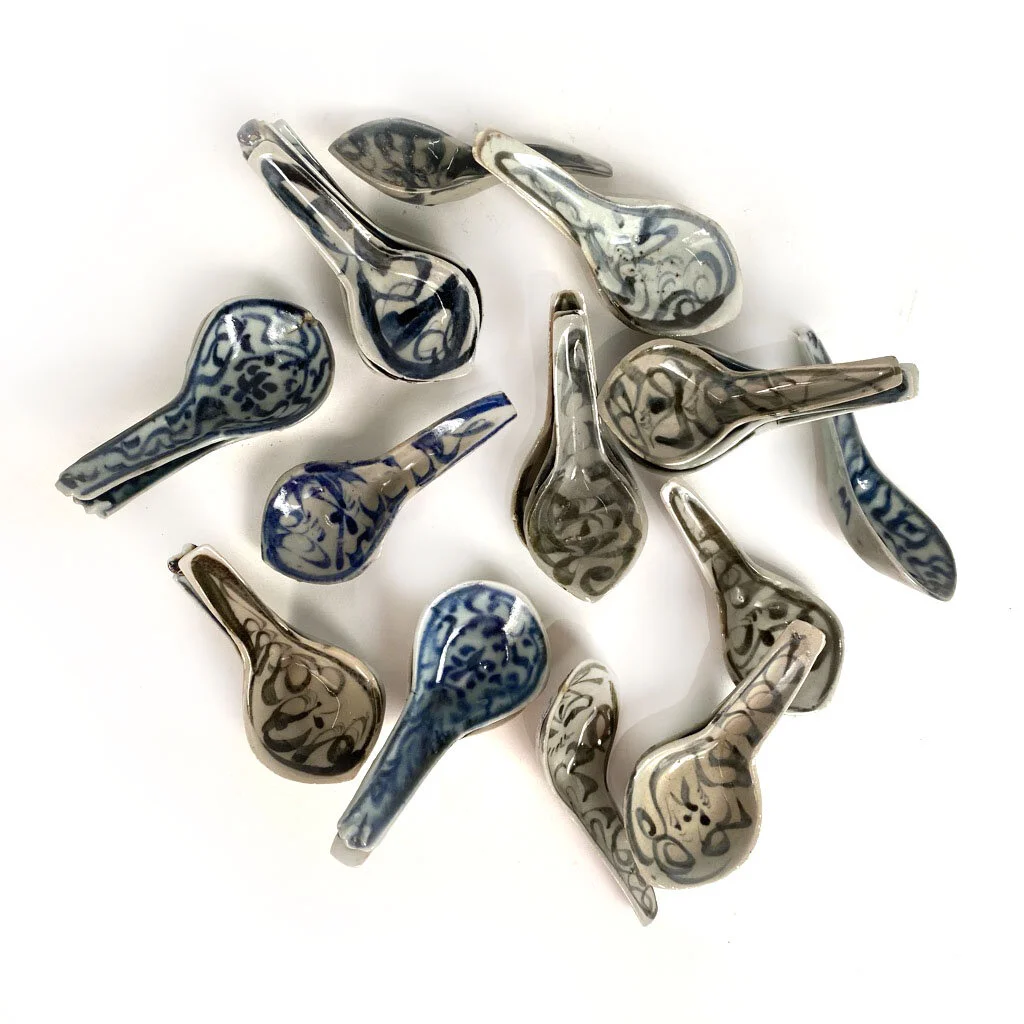 Vintage Chinese Ceramic Spoons