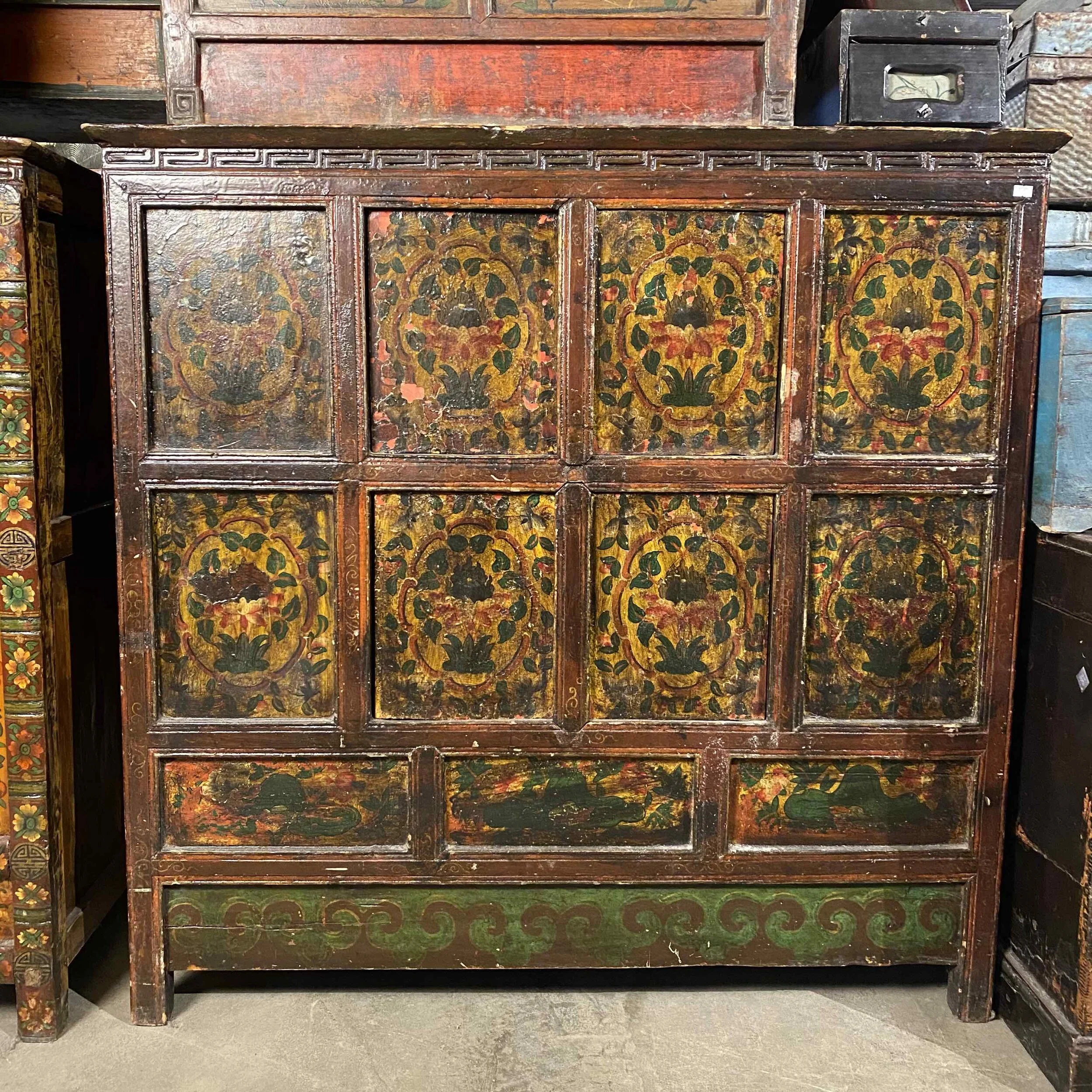 Hand Painted Tibetan Cabinet, 1