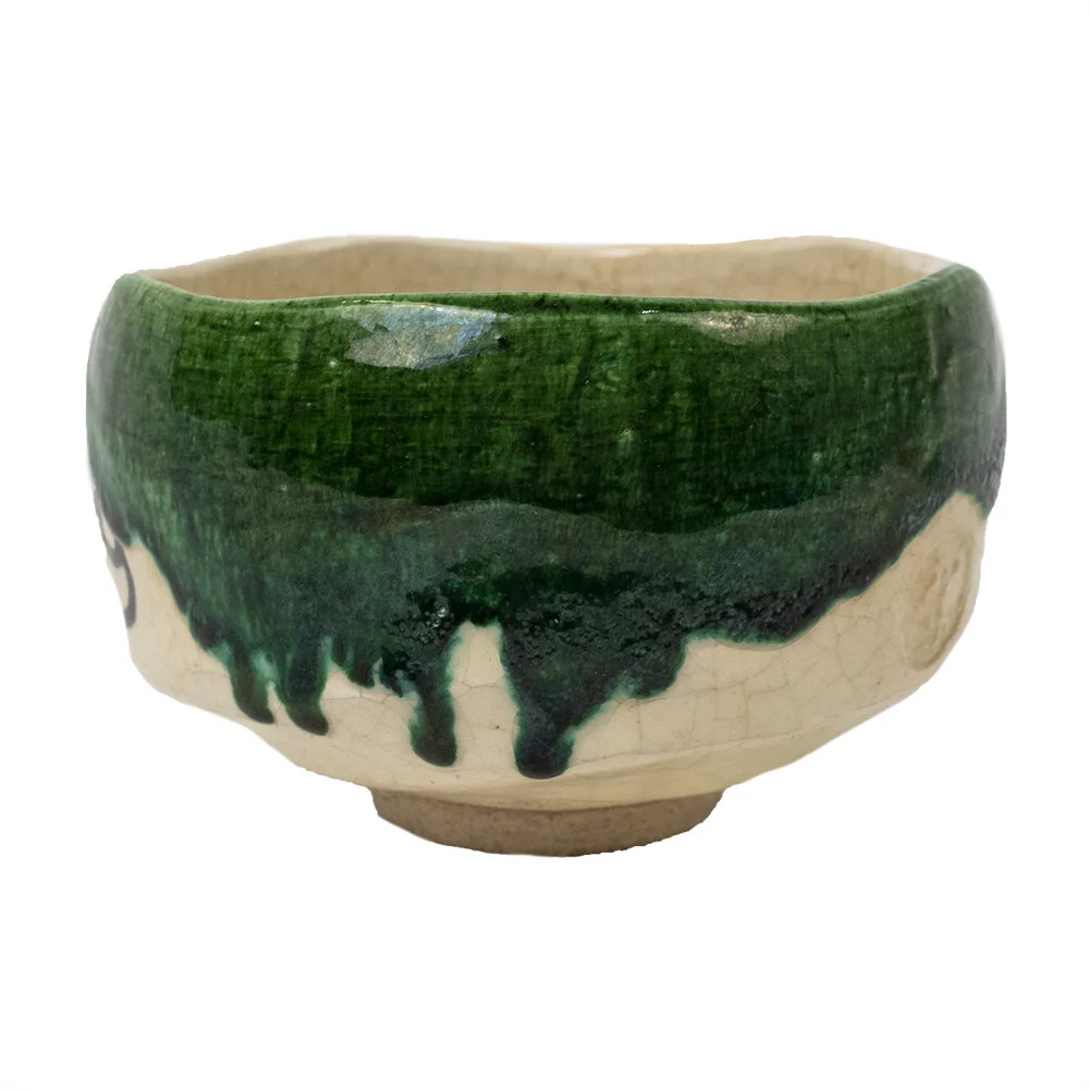 Waraku Chawan Oribe Style