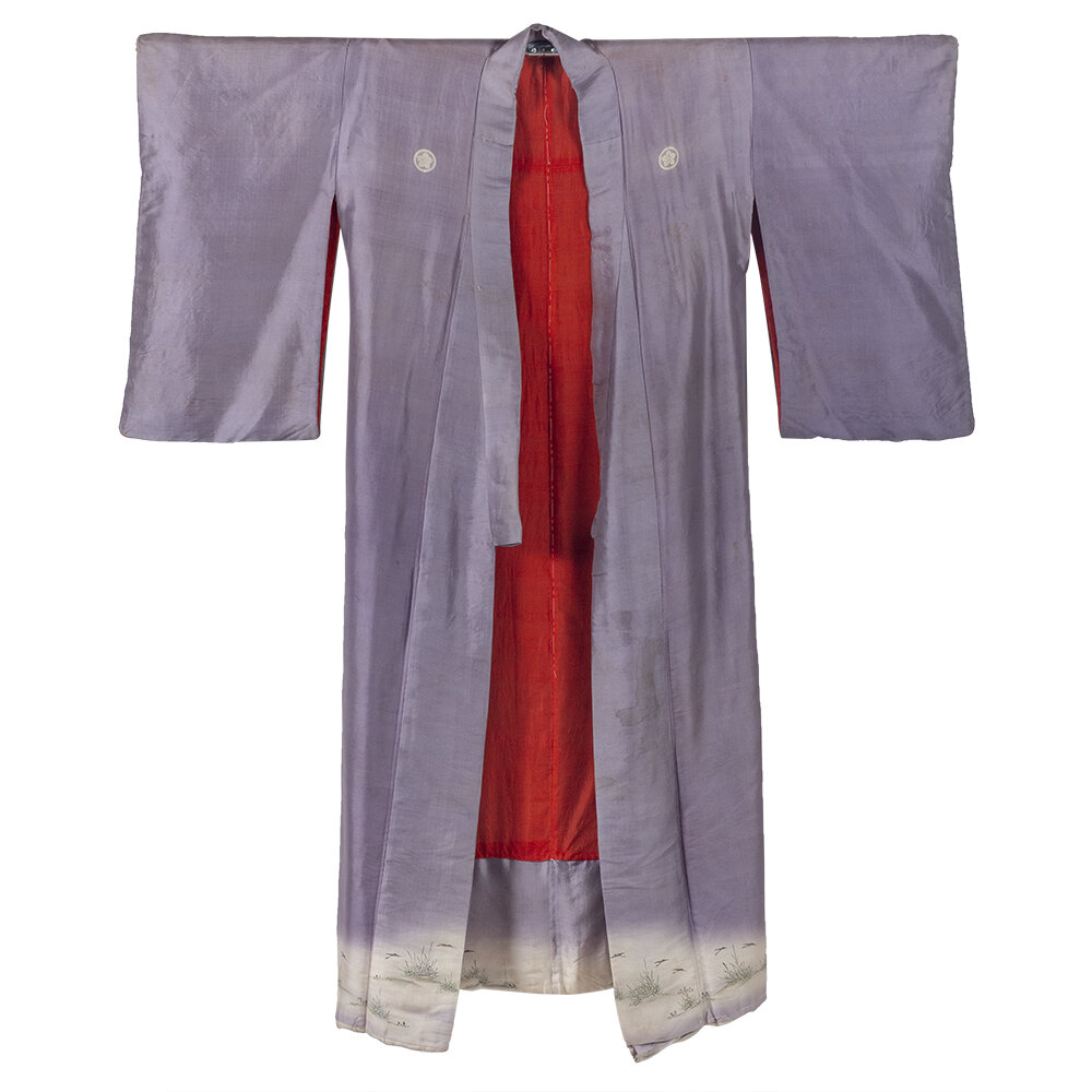 19th Century Kimono With Geese
