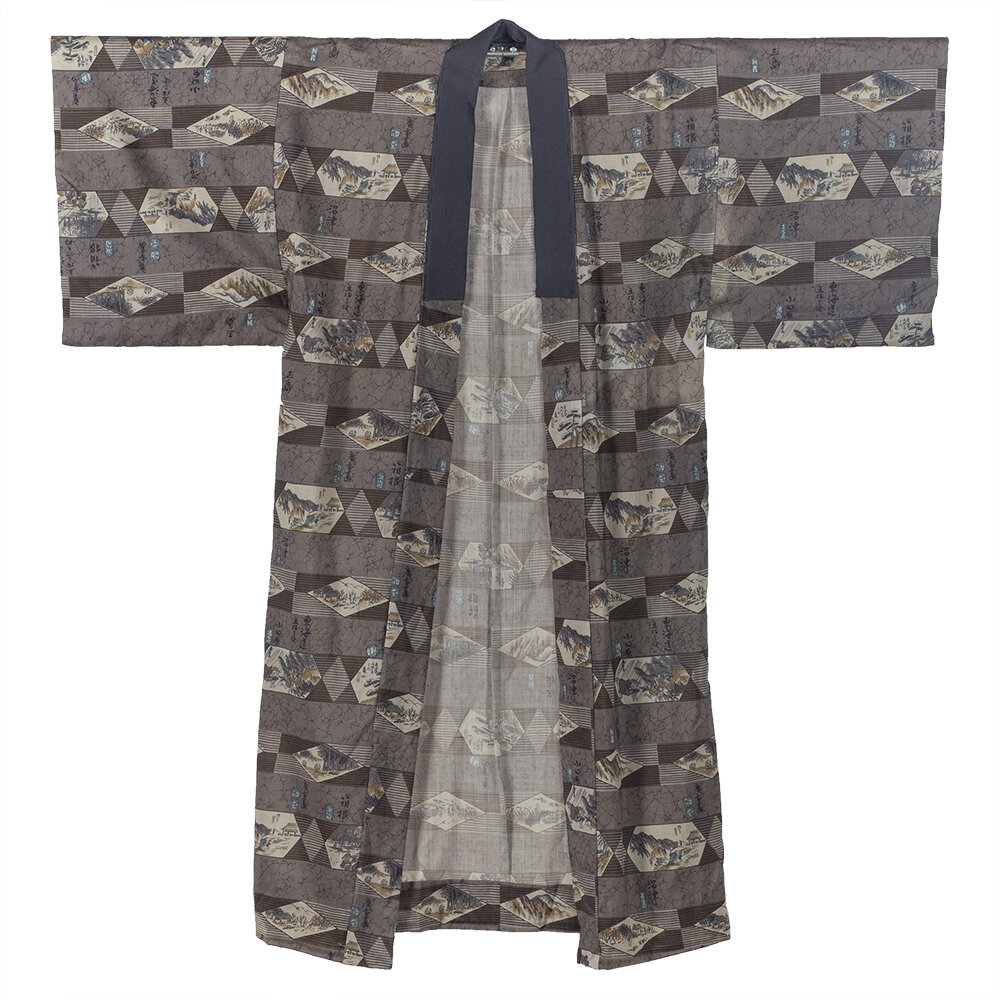 Men's Pastoral Nagajuban Under-Kimono