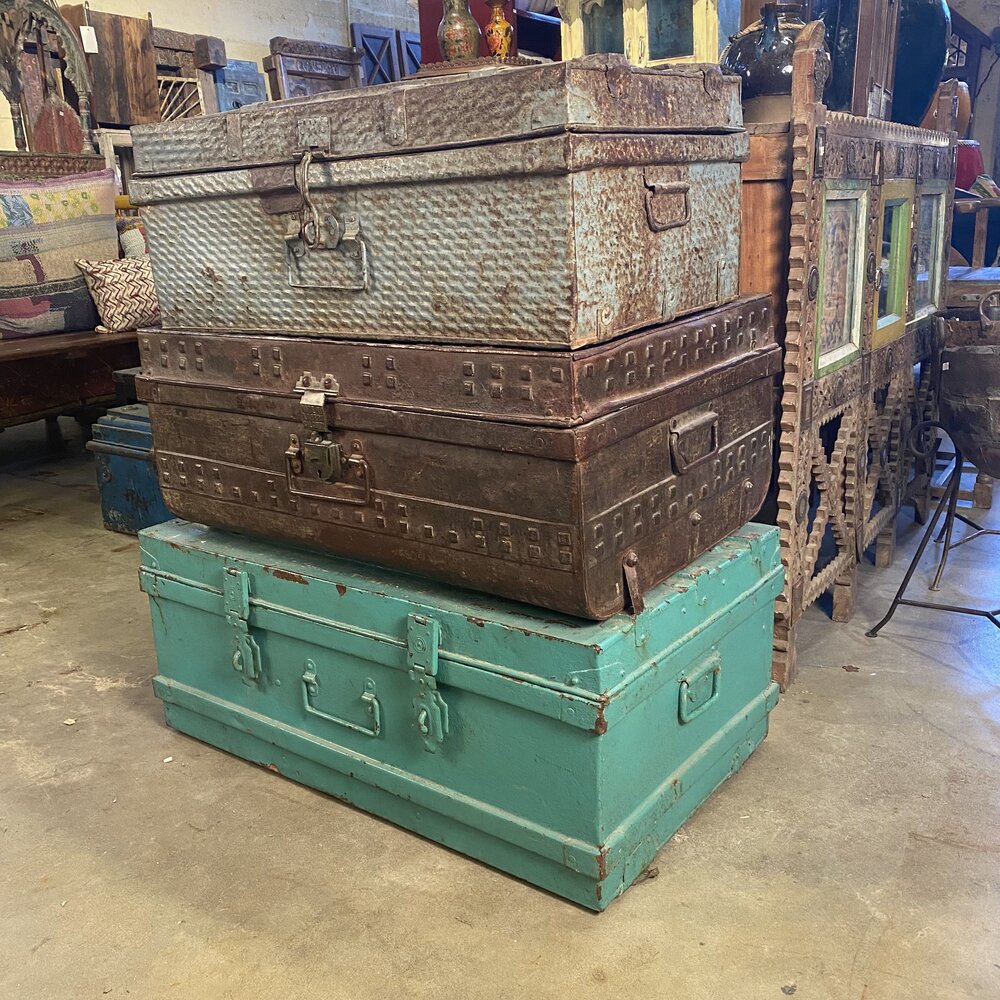 Antique steamer trunk Dresser & Topper Set