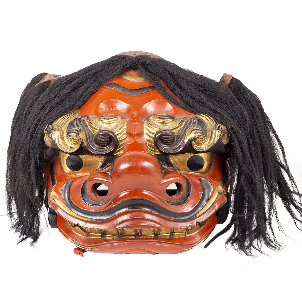 Lacquered Shishi Head