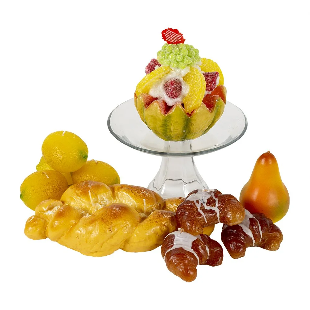 Handmade Italian Candles, Fruit and Bread