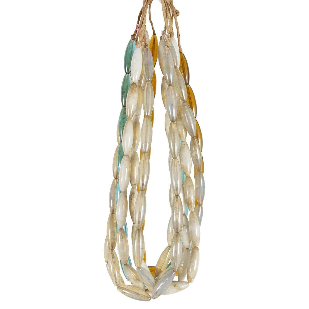 African Glass Beads, Luminescent Oval