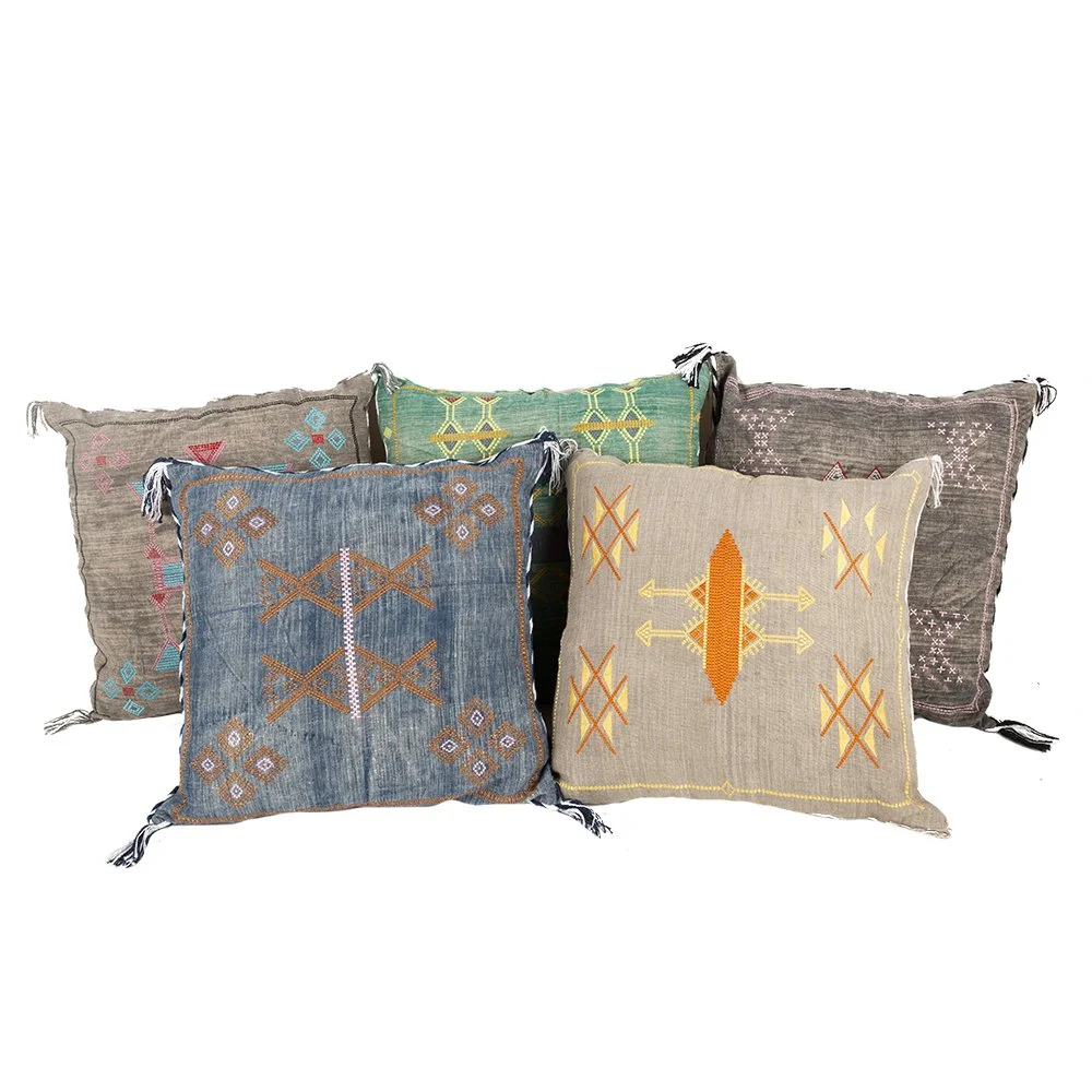 Embroidered Square Pillows, India