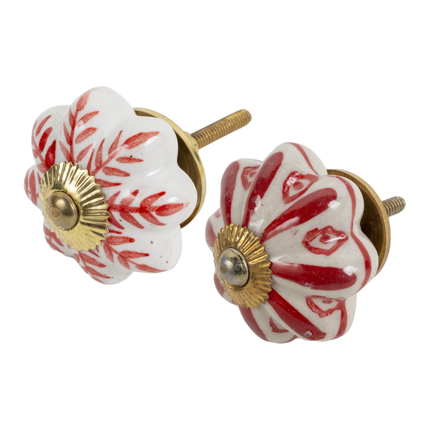 Ceramic Hardware, Scallop Hand-painted