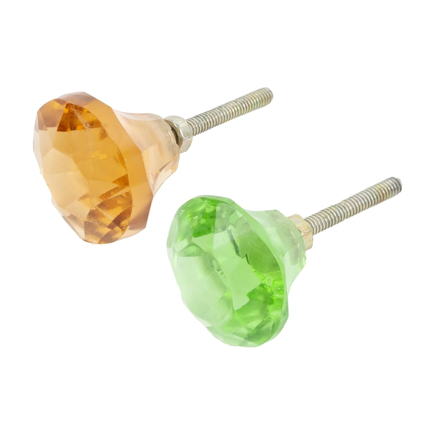 Glass Hardware, Extra Small Faceted