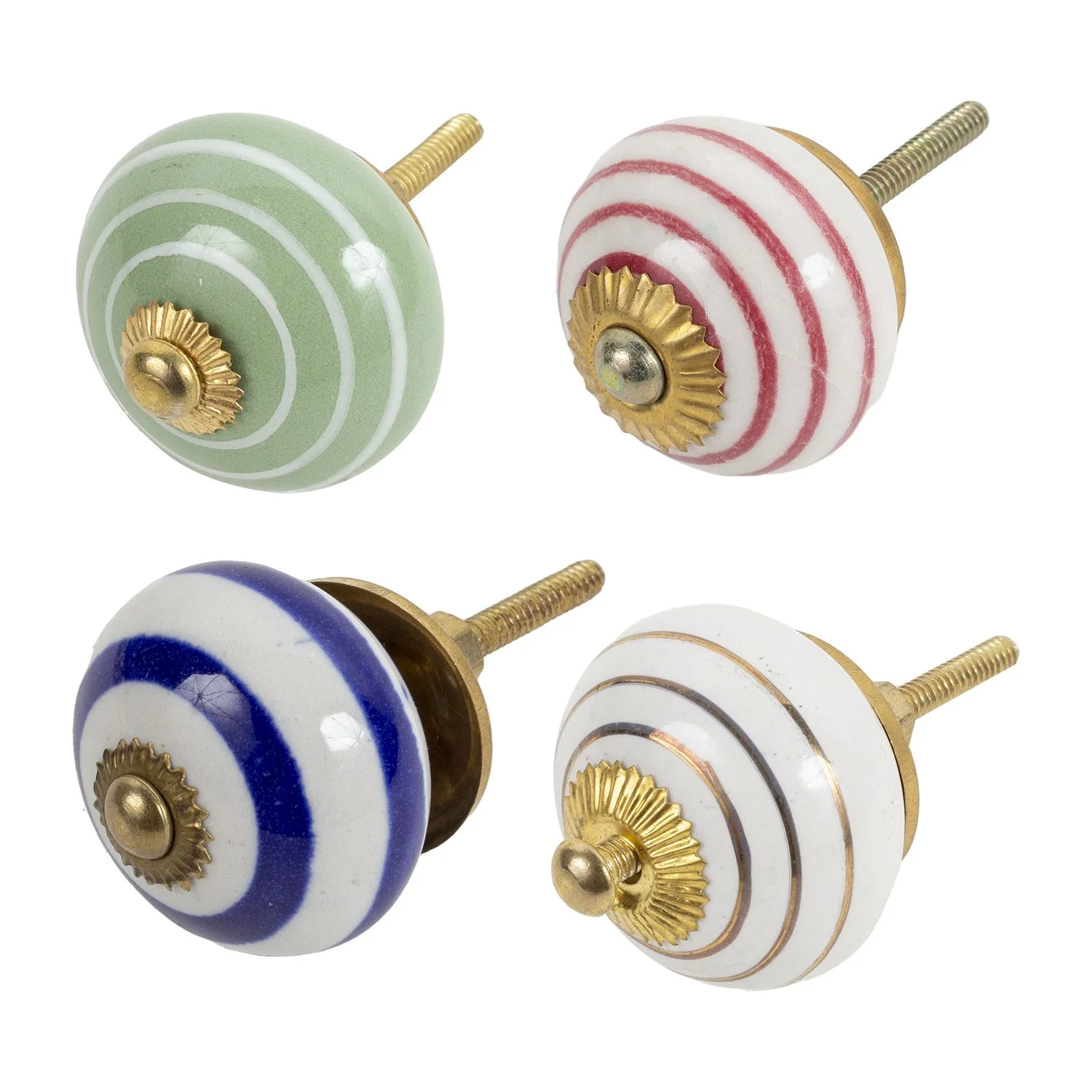 Ceramic Hardware, Round Hand-Painted