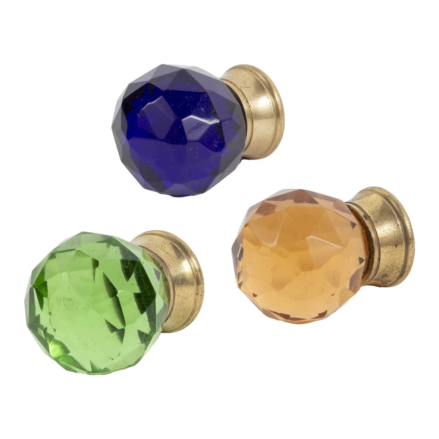 Glass Hardware, Round Faceted