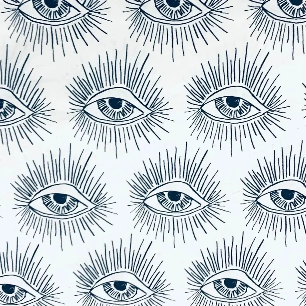 Eyes Gift Wrap, Black on Cream