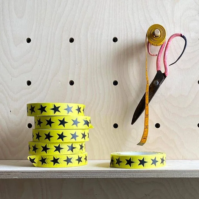 Extra large washi tape, Yellow Star