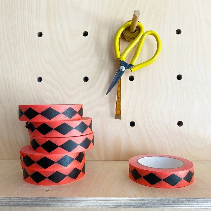 Extra large washi tape, Red Diamond